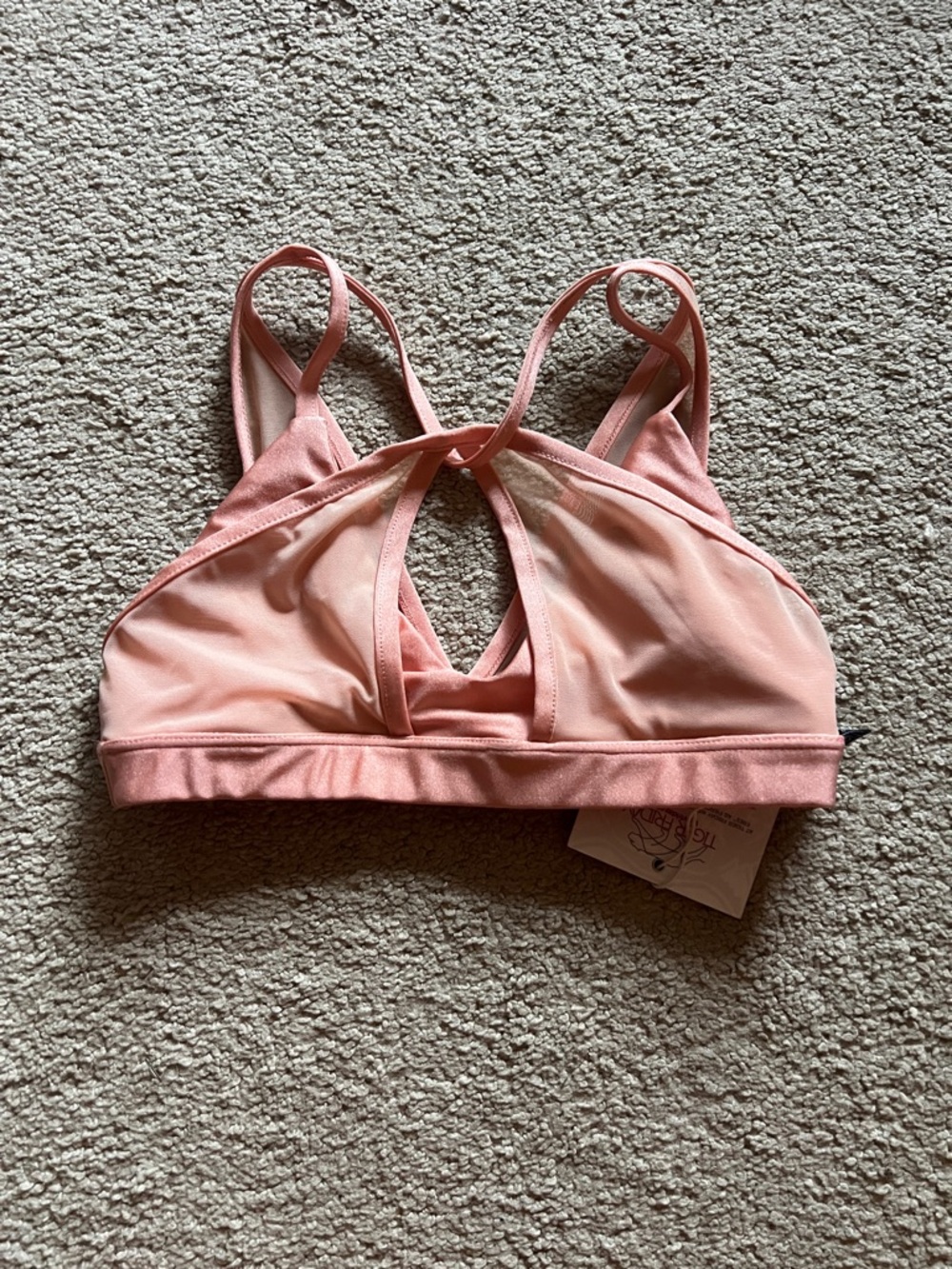 Tiger Friday Peach Strappy Sports Bra